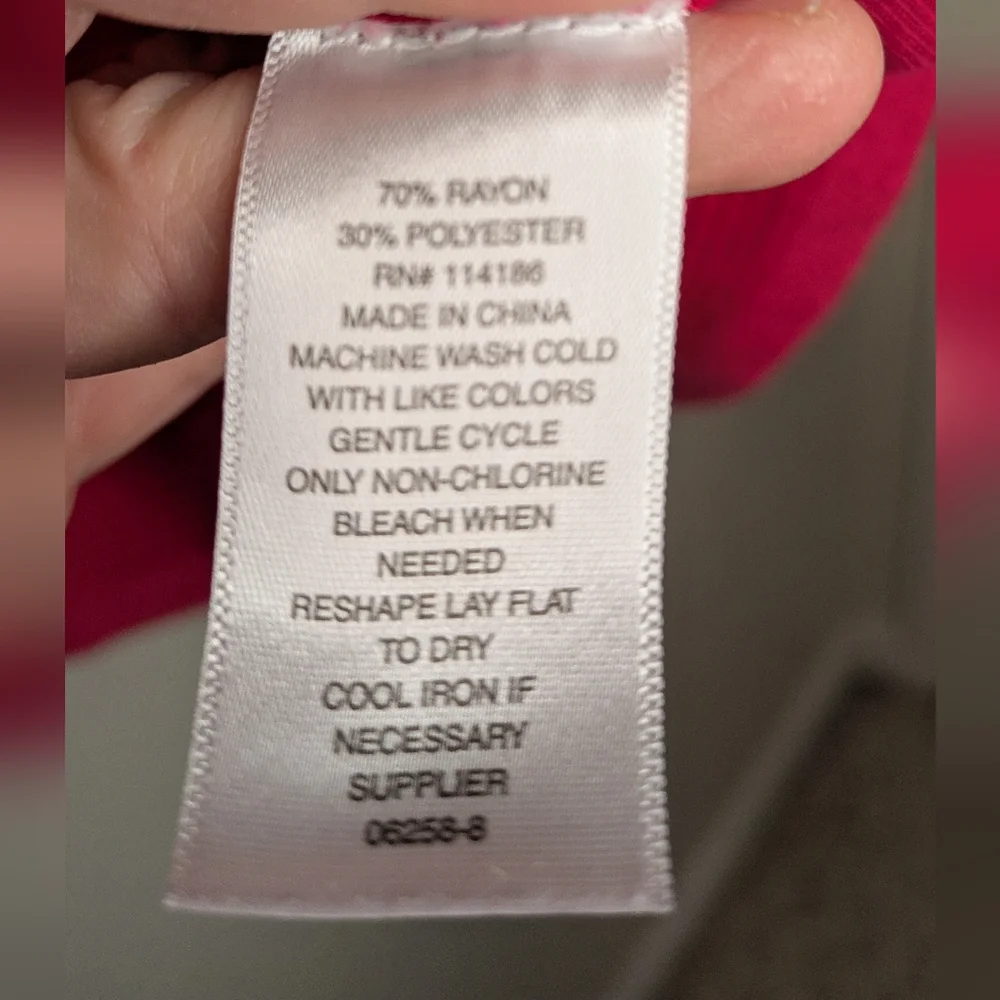 Liz Claiborne Vibrant Red Open Cardigan - Picture 7 of 7